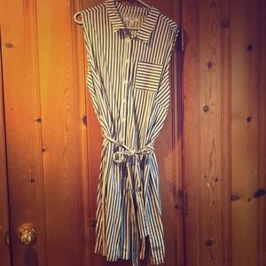 Sleeveless button down dress